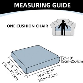 Smryego Stretch Couch Covers Sectional Durable Seat Cushion Covers Cushion Protector Covers for Chair Loveseat Sofa Cushion (Navy, 1 Seat Cover)