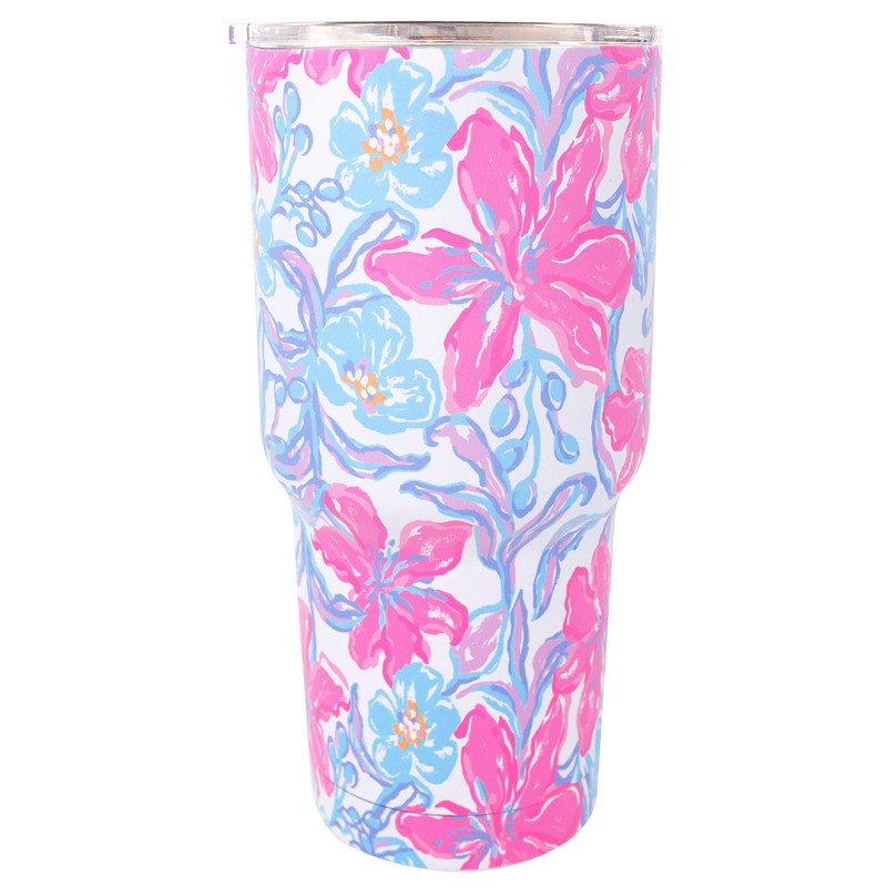 Lilly Pulitzer 30 Oz Insulated Tumbler with Lid, Large Stainless