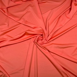 VIZALO Moisture Wicking Single Jersey Knitted Fabric, Polyester and Spandex, 60" Wide, Cut by The Yard for Clothing, Crafts, Home Decor, Upholstery, Shirts, Pet Clothing (Living Coral, 3 Yard)