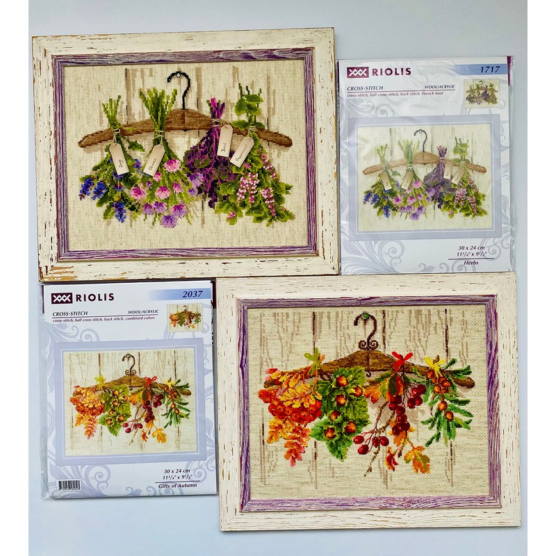 RIOLIS - Erbe 1717, Punto croce 30x24cm, Punto croce kit