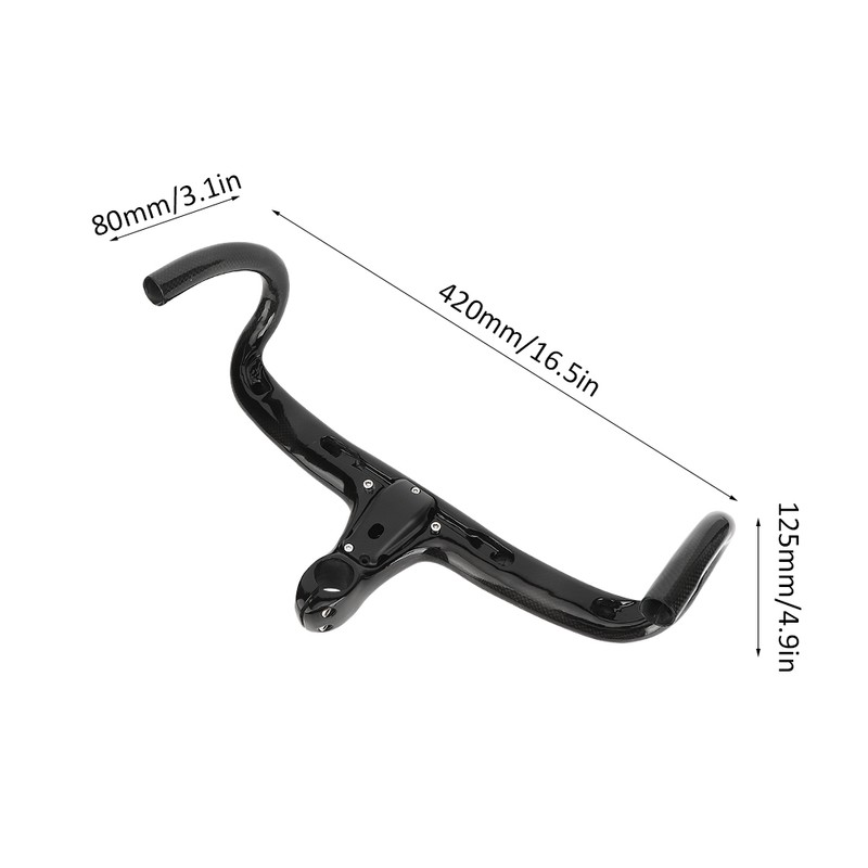 Carbon Fiber Road Bike Integration Bend Handlebar Bicycle Accessory Glossy