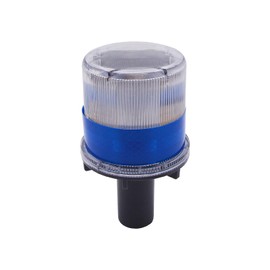 Mairuker Solar LED Flashing Lights, IP57 Waterproof Emergency Solar Strobe Light, Beacon Driveway Safety Signs Flash Traffic Lights,Super Bright Warning Lamp - Blue