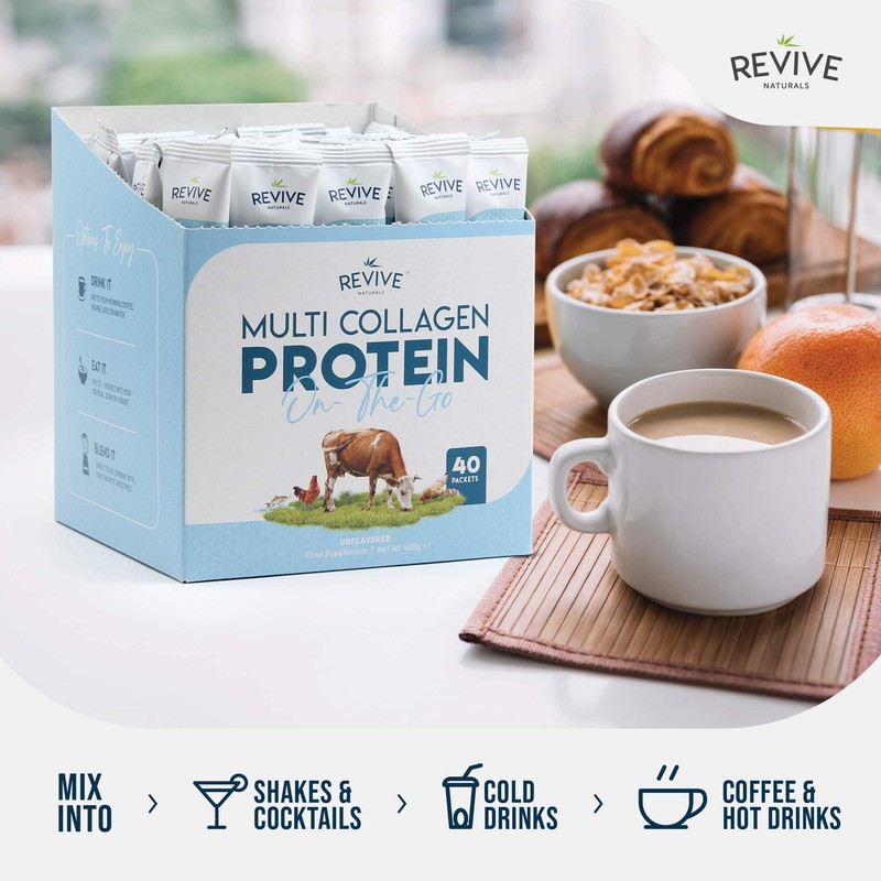 Multi Collagen Protein Powder Packets - Types I, II, III,