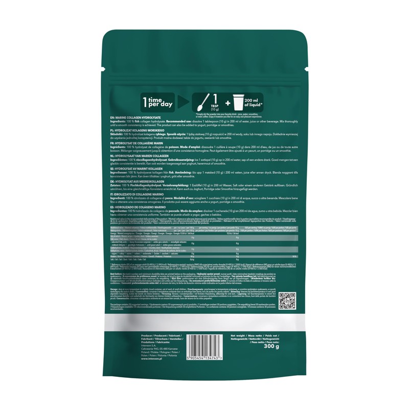 Intenson Marine Collagen Powder 300 g, Type I Fish Collagen