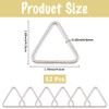 CRASPIRE 1 Box 12Pcs Metal Triangle Ring Buckle Platinum Linking