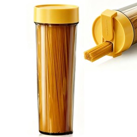 COMZPLIFE Plastic Spaghetti Storage Container with Flip-Top Lid, Airtight Dry Food Pasta Canister, Tall Noodle Storage Jar for Spaghetti, Noodles, Cereal, Beans, Coffee & Dry Pantry Food