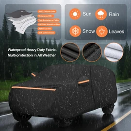 6 Layer Heavy Duty Car Cover for Ford Bronco 4 Door, Waterproof All Weather Sun Rain UV Dust Snow Protection Outdoor Full Car Cover with Zipper and Reflrctive for Ford Bronco 2021 2022 2023 2024 2025