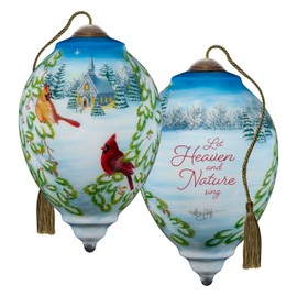 Ne’Qwa Art 7241131 Let Heaven and Nature Sing Kathy Goff Hand-Painted Blown Glass Ornament