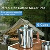 ZOWIE KING Camping-Fire Coffee Percolator Stovetop Pot- Stainless Steel Stove