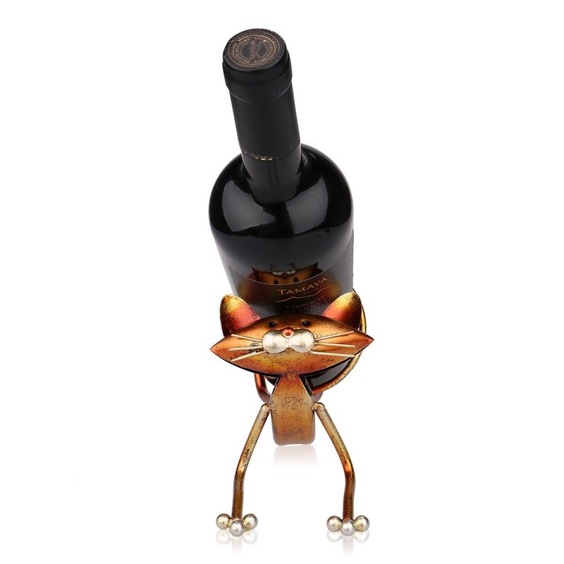 Tooarts Wine Rack Yoga Cat Wine Holder Wine Shelf Home