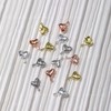 30Pcs Valentine’s Day Nail Charms 3D Alloy Incline Heart Nail