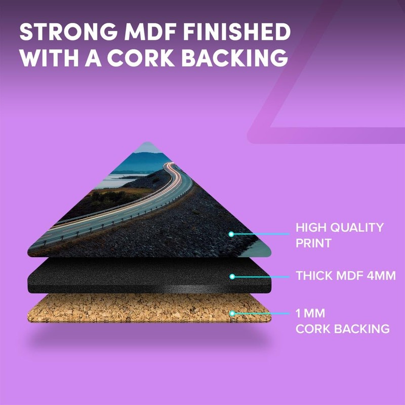 1 x Triangle Coaster - Atlantic Ocean Road Norway Cork