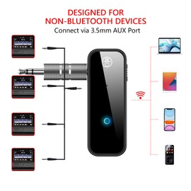 Bluetooth Adapter Auto aux Bluetooth Adapter Bluetooth Receiver tv, 4 in1 bluetooth5.0 aux Bluetooth Transmitter Bluetooth Sender Bluetooth Splitter mit 3,5mm Aux