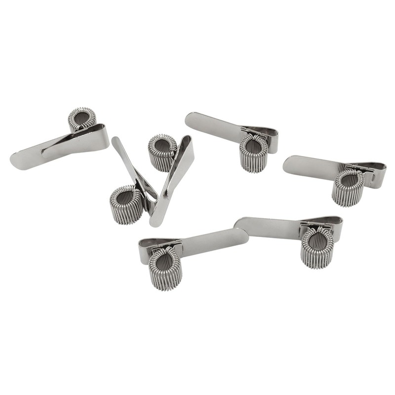 Waziaqoc 15 Pack Silver Pen Holder Clip, Metal, Transverse Style