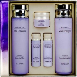 Isa Knox COSPIC Isa Knox Age Focus Vital Collagen 2-piece set (skin emulsion) 160ml each + 3 mini types / 코스픽 이자녹스 에이지 포커스 바이탈 콜라겐 2종세트 (스킨 에멀전)각160ml+미니3종