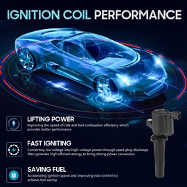 Hurotoms 4PCS Ignition Coil Pack Compatible with Ford Mazda Mercury Escape Focus Transit Connect Mariner 2.0L 2.3L, Replace for DG507 DG541 C1453 4M5G-12A366-BC FD505, Black