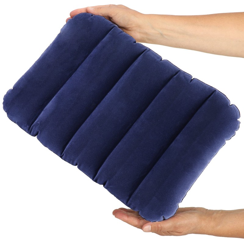 com-four® 2 x Inflatable Cushion - Comfortable Travel Pillow for