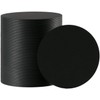 Black Plain Round Paper Coasters, 0.04 inch (1 mm), 100