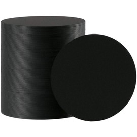Black Plain Round Paper Coasters, 0.04 inch (1 mm), 100 Sheets