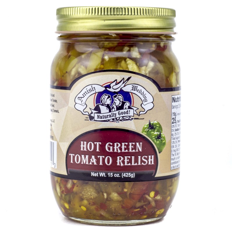 Amish Wedding Foods Hot Green Tomato Relish & Hot Pepper