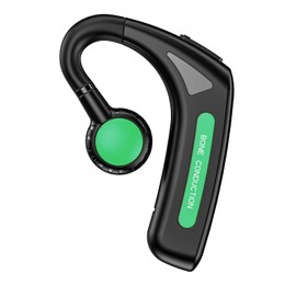 Open Ear Kopfhörer kabellos Headset Bluetooth Single Luftleitung Knochenschall Sportkopfhörer mit Ohrhaken Mikrofon Bluetooth-Headsets für ein Ohr Bone Conduction Ohrhörer für Sport Laufen Joggen grün