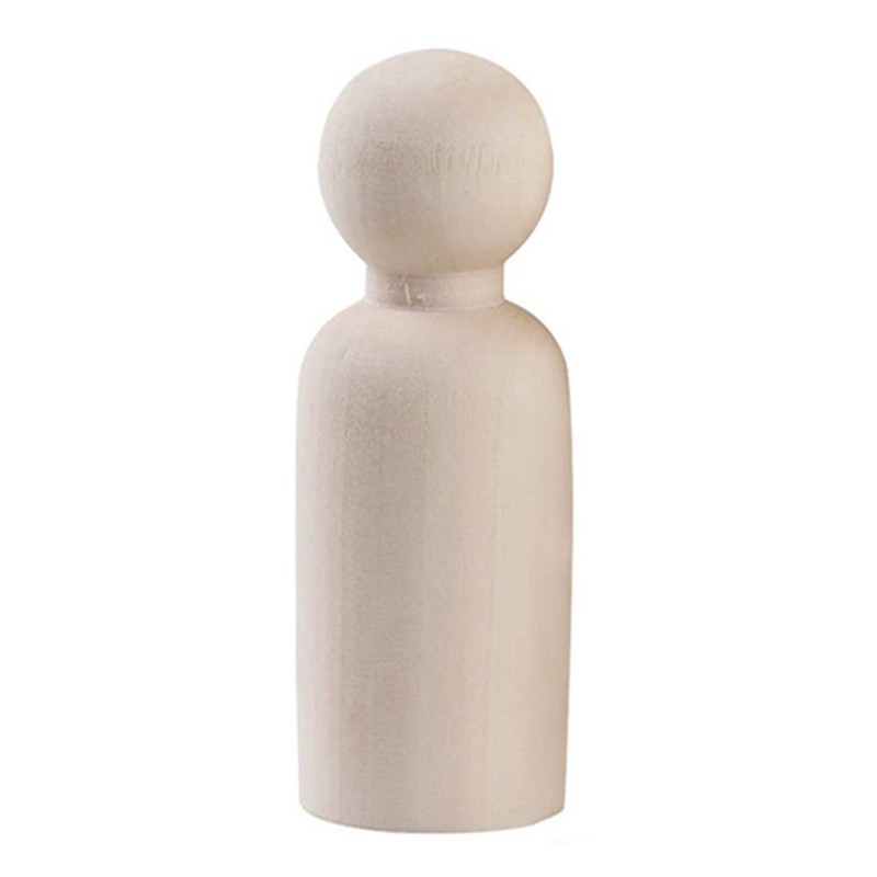 Egurs Holzfiguren 10 Stück 75mm DIY Figuren (5*Männlich +5*Weiblich)