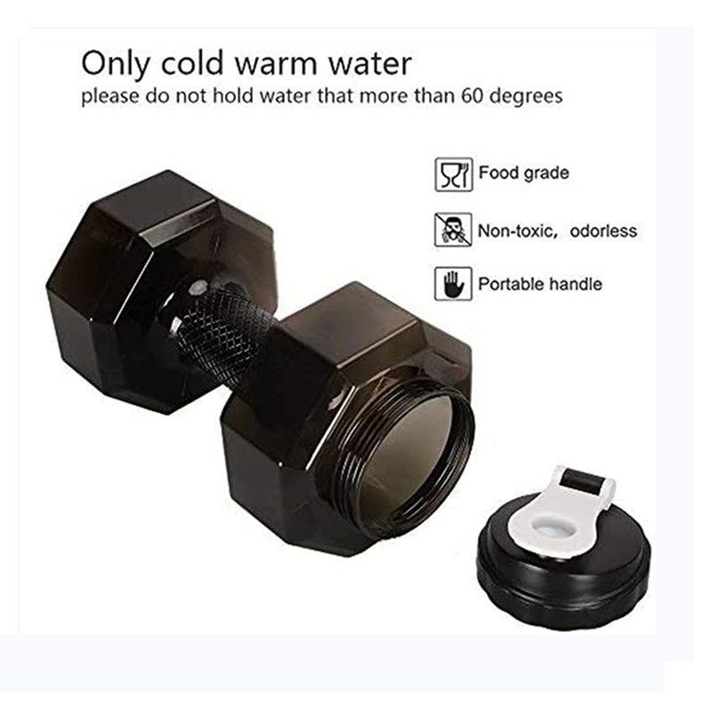CMLLING 2.6L / 88oz Dumbbell Shape Water Bottle, Portable weight