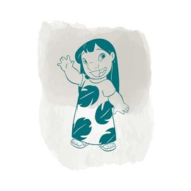 Cute Cartoon Girl Waving Blue Koala Kids Decor Wall Art Sticker Designs Vinyl Stickers for Home House Walls Rooms Windows Bedroom Decoration Size (12x12 inch)