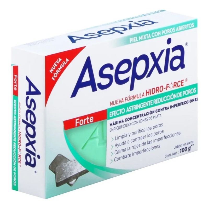 Asepxia Jabón Barra Hidro Force Piel Mixta 100g