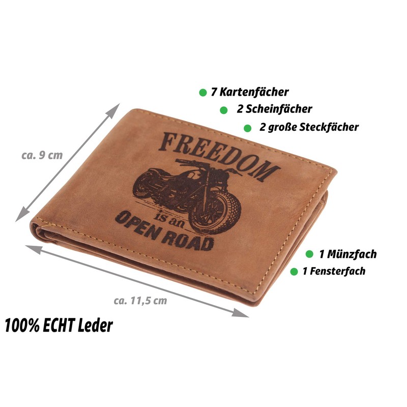 Greenburry Biker Wallet - Leather Biker Wallet - Large Selection