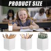 HAOWANWW 4 Pcs Pen Holder for Desk Pencil Holder White