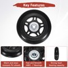 Luggage Suitcase Replacement Wheels [2pcs] - 75 x 24 mm