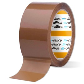 m-office Tape Brown Tape Tape Roll for Cardboard Packaging Shipping Moving and Crafts Safe and Heavy Duty Sealing Tape (1 and 36mm x 66m)