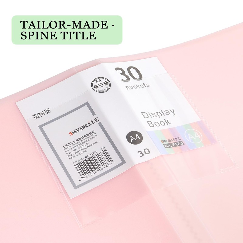 Tamaki Binder with Plastic Sleeves for A4 Size, 30 Pocket,