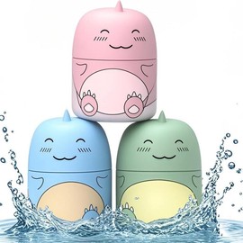 Toilet Bowl Cleaner, Cute Dinosaur-Shaped, Long-Lasting & Automatic，Ocean, Jasmine, Peach Scent，Easy to Use - Color: PinkX1