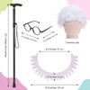 Tarpop 4 Pcs Grandma Costume for Women, Old Lady Accessories