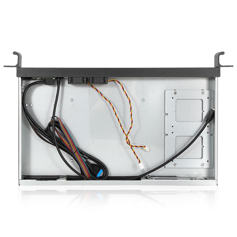 Rackchoice 1U Compact Server/Desktop mini-ITX Chassis - 9.84" Depth,Supports Mini-ITX