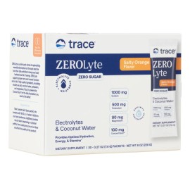 Trace Minerals Zero Lyte Electrolitos En Polvo 30pz/7.3g Sabor Naranja