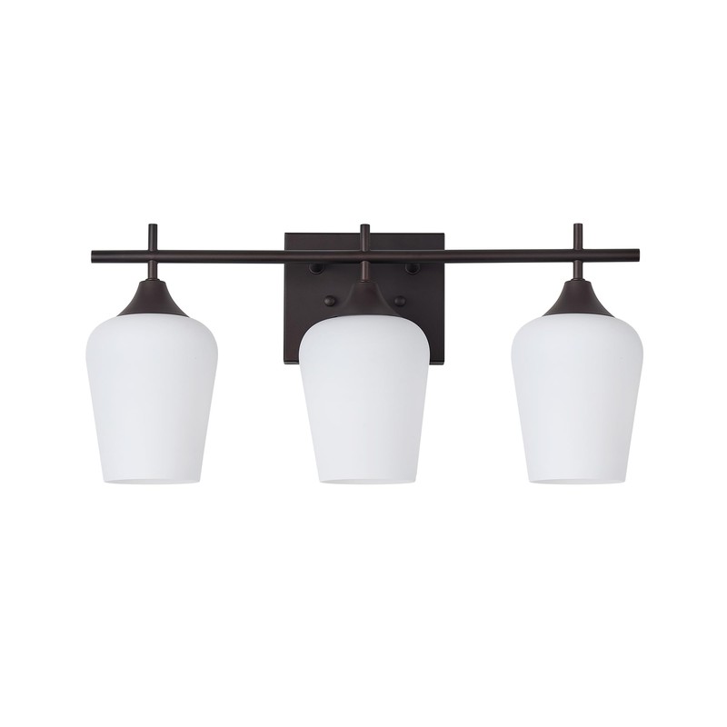 Osimir 3-Light Bathroom Lighting Fixtures Over Mirror, 21" Oil Rubbed
