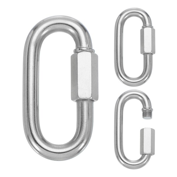 PATIKIL M12 Quick Link Chain Connector, 2 Pcs 1/2" 304