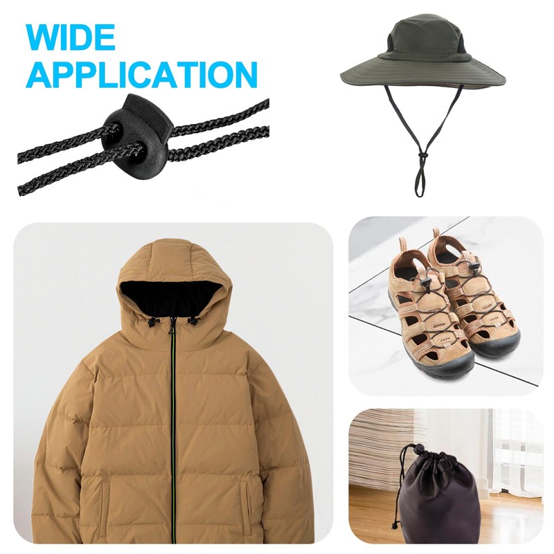 uxcell Plastic Spring Cord Locks, 20Pcs Shoe Lace Tie Lock,