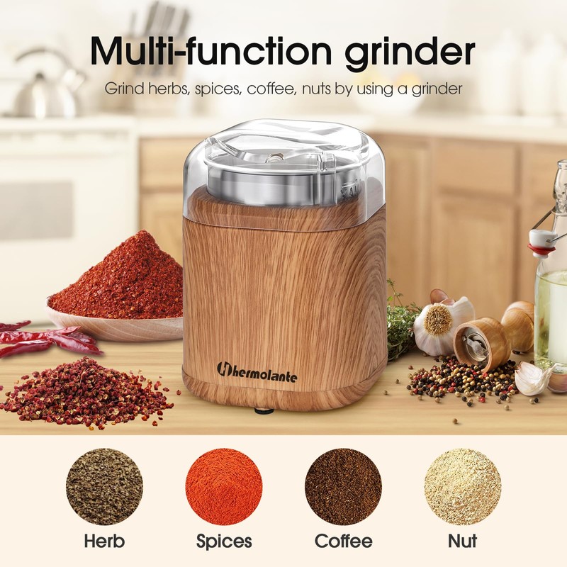 Hermolante Electric Herb Spice Grinder, 200 w Electric Grinder with