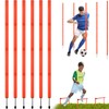 TOBWOLF 6PCS 6FT Multifunctional Adjustable Soccer Agility Poles & Horizontal