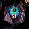 ORUZA 7 Pieces Dragon Eye Polyhedral Resin Game Dice DND