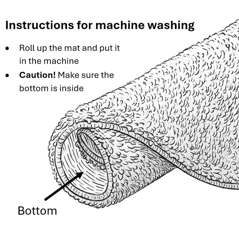fluffy® Bath Mat for round Showers, made of Microfibre, with