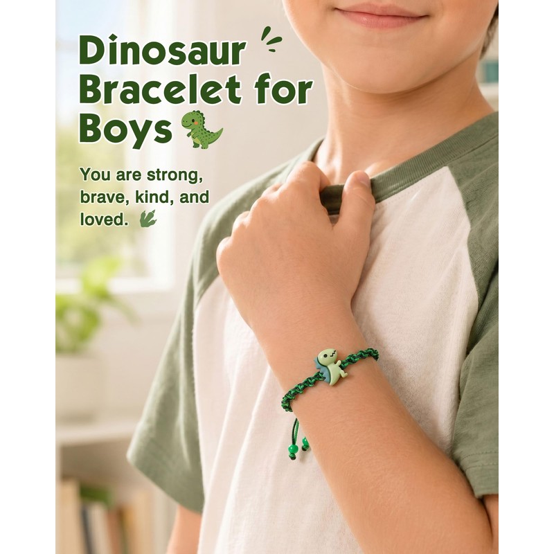 ORISPRE Boys Bracelets 5 7 Dinosaur Birthday First Day of