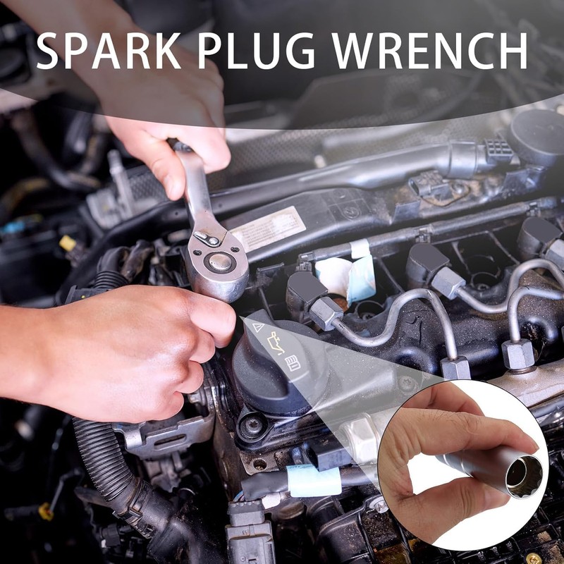 2-Piece Magnetic Spark Plug Socket Set - 14mm & 16mm