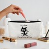 BARPERY Black Cat Makeup Bag,Black Cat Gifts It's Fine I'm