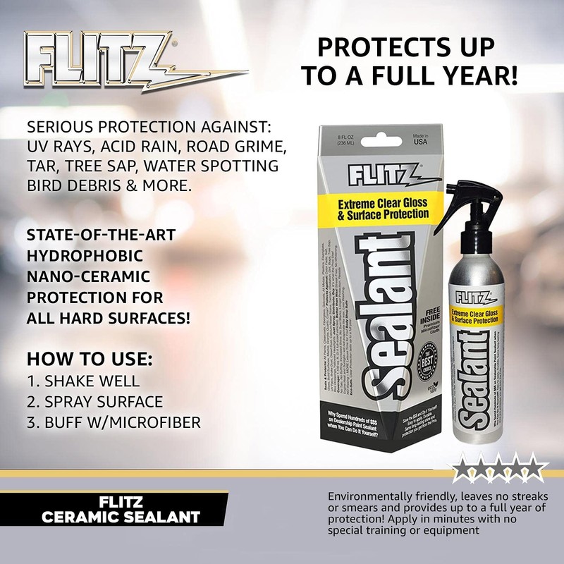 Flitz Ceramic Spray Sealant and Paint Protectant: Shine, Protect +