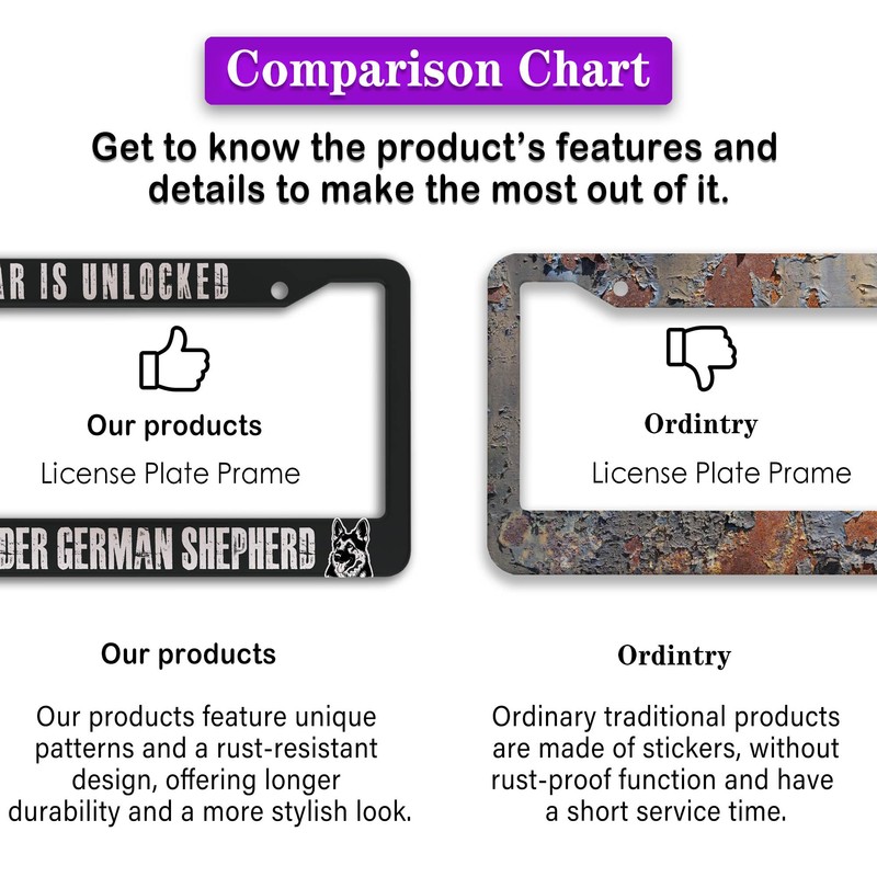 Front License Plate Bracket Black and White License Plate Frames